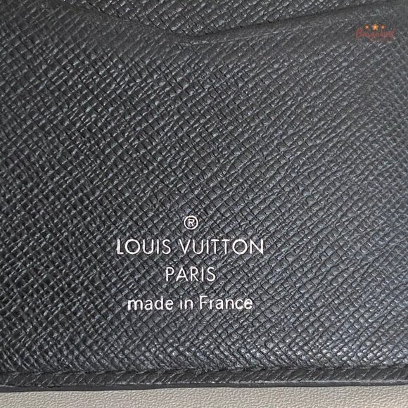 Authentic Louis Vuitton Damier Graphite Coated Canvas Leather Brazza Wallet 2012 - Picture 9 of 14